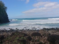 Beach at far end of hike
