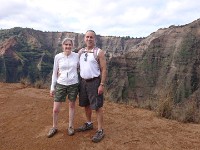 On top of mesa overlooking canyon