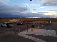 20220930 183629  Moab airport near sunset with isolated TStorms in the distance.