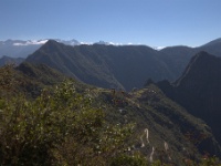 Machu Picchu Ruins in Distance