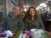 Mike & Emma on Train to Machu Picchu