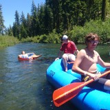 Neumann Family in Raft with Innertube