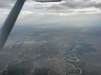 Beautiful river flow contour over Wyoming